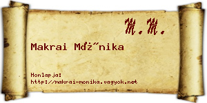 Makrai Mónika névjegykártya